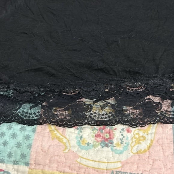 Coco & Carmen black undershirt with lace on top and see through lace on bottom. - Picture 2 of 5